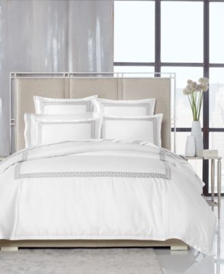 Chain Links Embroidery 100% Pima Cotton Duvet Cover Set, Full/Queen, Exclusively at Macy’s