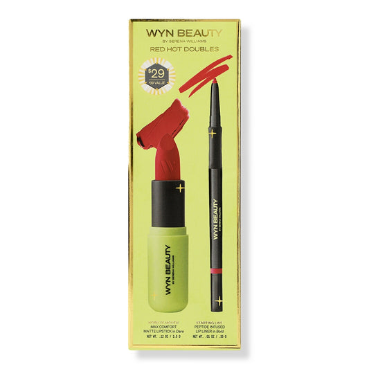 WYN BEAUTY Red Hot Doubles Matte Lipstick & Liner Set