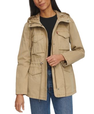 Women's Lightweight Washed Cotton Military Jacket