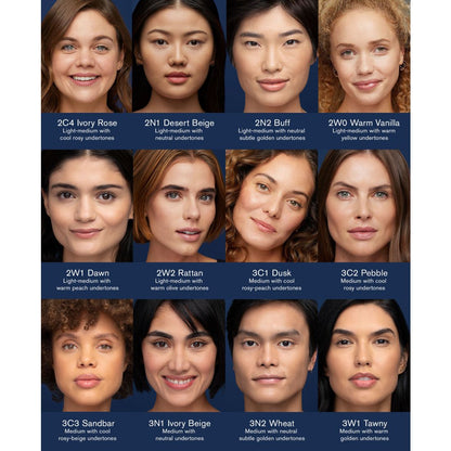 Estee Lauder Double Wear Stay-In-Place Foundation, 1 oz. - 2C1 Pure Beige, Light Medium with cool,