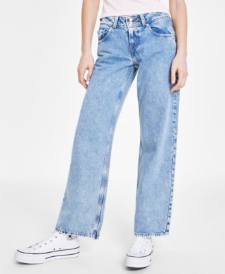 Women's Super-Low Double-Button Relaxed-Fit Denim Jean