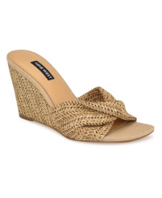 Women's Nikhil Slip-On Square Toe Wedge Sandals
