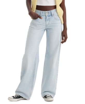 Women's Super-Low Double-Button Relaxed-Fit Denim Jean