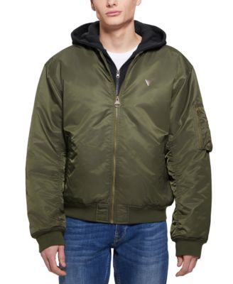 Men's John Bomber Jacket with Removable Hooded Inset