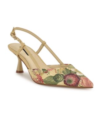 Women's Rhonda Kitten Heel Slingback Pumps