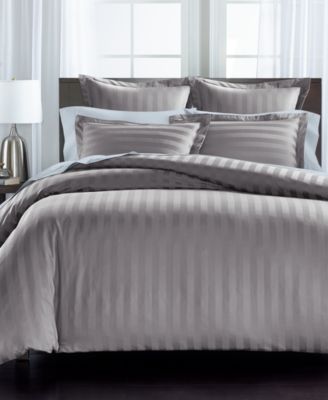 1.5&quot; Stripe 550 Thread Count 100% Cotton 2-Pc. Duvet Cover Set, Twin, Exclusively at Macy’s