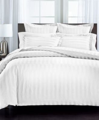 1.5&quot; Stripe 550 Thread Count 100% Cotton 3-Pc. Duvet Cover Set, King, Exclusively at Macy’s