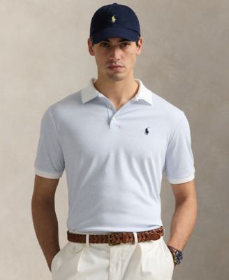 Men's Classic-Fit Print Soft Cotton Polo Shirt