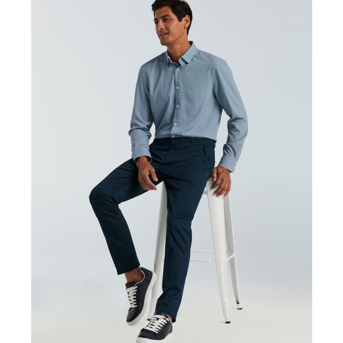 Perry Ellis Men's Slim-Fit Mini Geometric Print Shirt