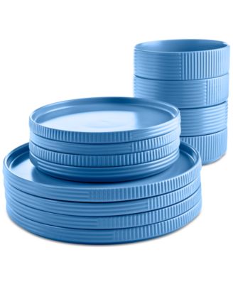 Aaden Textured 12 Pc. Dinnerware Set, Service for 4, Exclusively at Macy's