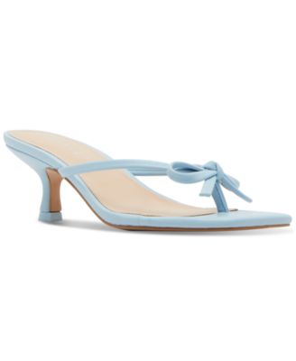 Charlotte Kitten-Heel Bow Dress Sandals