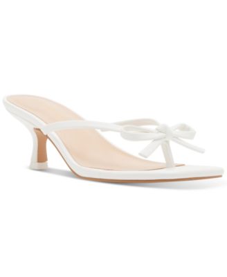 Charlotte Kitten-Heel Bow Dress Sandals