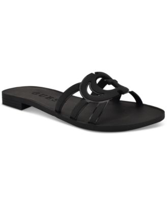 Elyho Logo Cutout Flat Jelly Slide Sandals