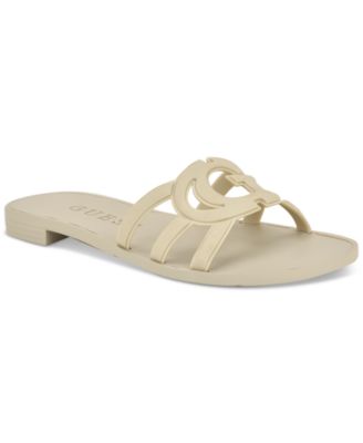 Elyho Logo Cutout Flat Jelly Slide Sandals