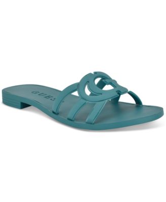 Elyho Logo Cutout Flat Jelly Slide Sandals
