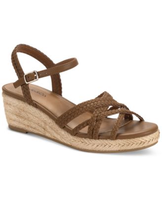 Women's Vanaa Buckles Wedge Sandals, Exclusively at Macy's