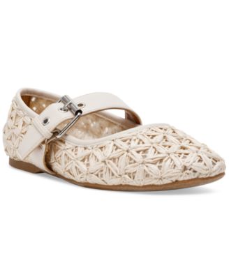 Women's Mellie Woven Buckle Mary Jane Flats