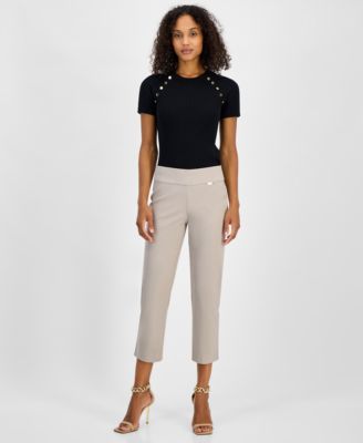 Women's Cropped Pull-On Pants, Exclusively at Macy's