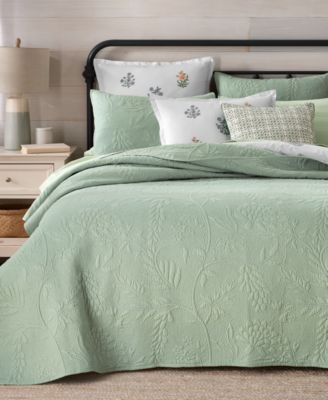 Trapunto Vine 3-Pc. Quilt Set, King, Exclusively at Macy's