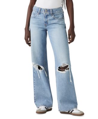 Women's Super-Low Double-Button Relaxed-Fit Denim Jean