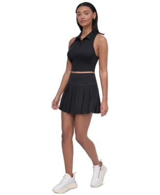 Sport Women's Court Piqu&eacute;-Knit Pleated Tennis Skort