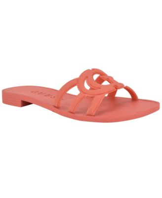 Elyho Logo Cutout Flat Jelly Slide Sandals