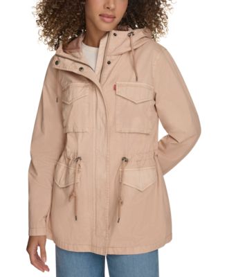 Women's Lightweight Washed Cotton Military Jacket