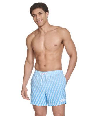 Men's Core Euro Regular-Fit Quick-Dry 5&quot; Swim Trunks with Compression Short Liner