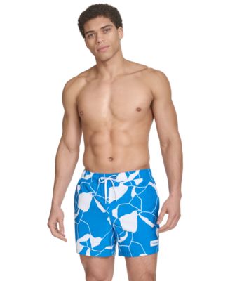 Men's Core Euro Regular-Fit Quick-Dry 5&quot; Swim Trunks with Compression Short Liner