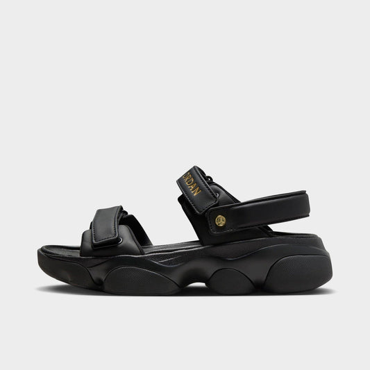 Jordan Women's Deja Sandals in BLACK/MTLC GOLD Size: 6