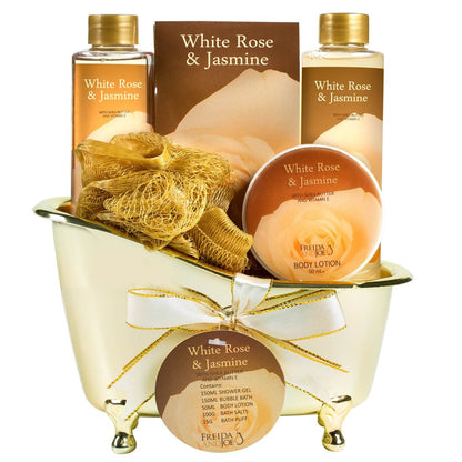 Passion Fruit Fragrance Bath & Body Spa Gift Set in an Apple Green Tub Basket