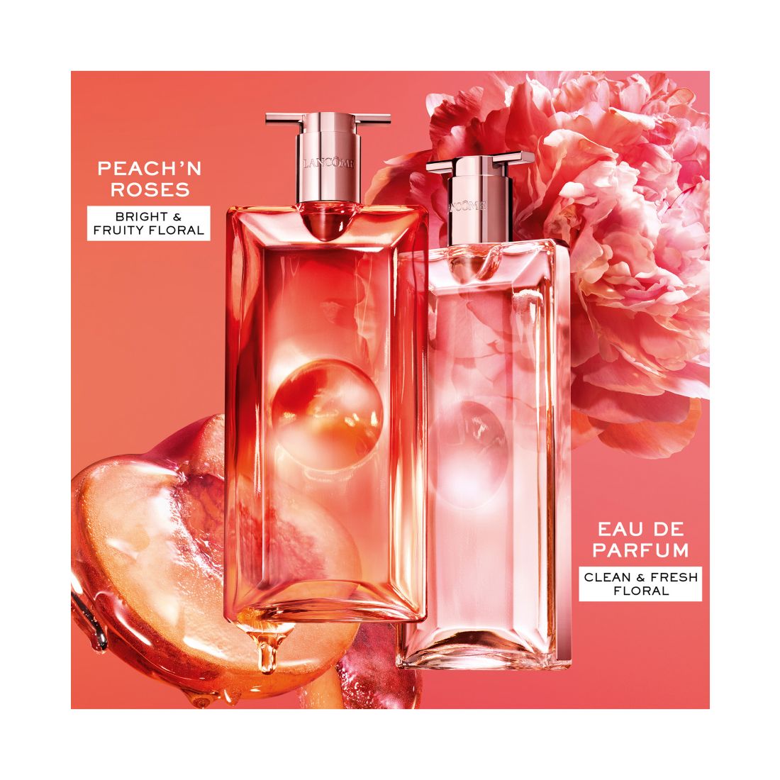 Lancome Idole Peach Roses Eau De Parfum, 3.4 oz.