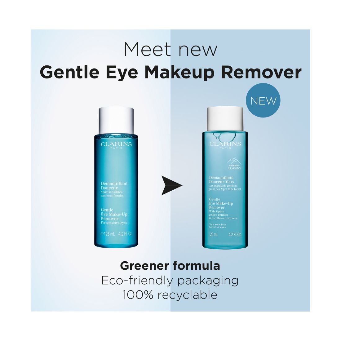 Clarins Gentle Oil-Free Eye Makeup Remover 4.2 oz.