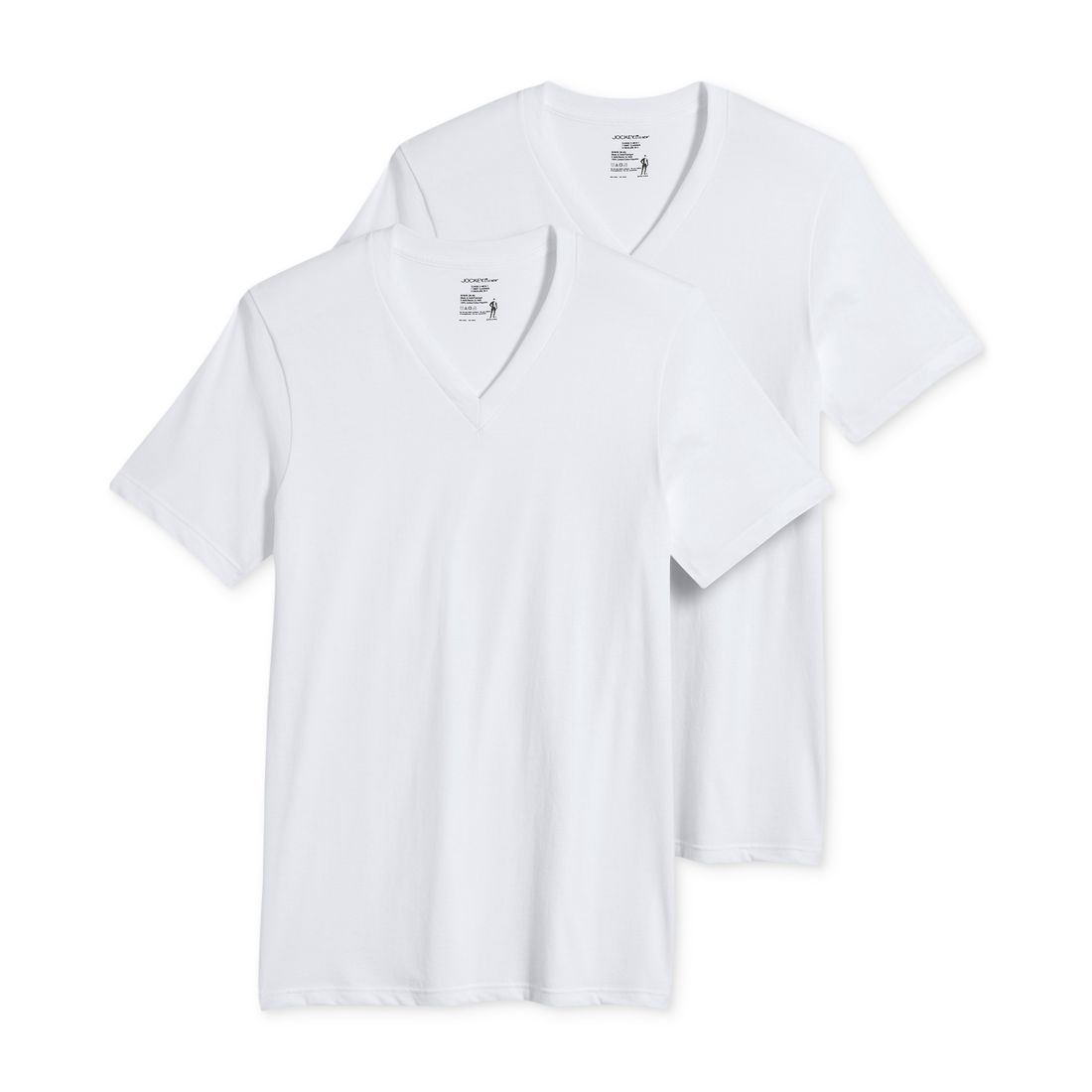 Jockey Men's Big & Tall Classic Tagless V-Neck Undershirt 2-pack
