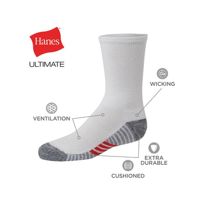 Big Boys Ultimate Crew Socks, Pack of 10