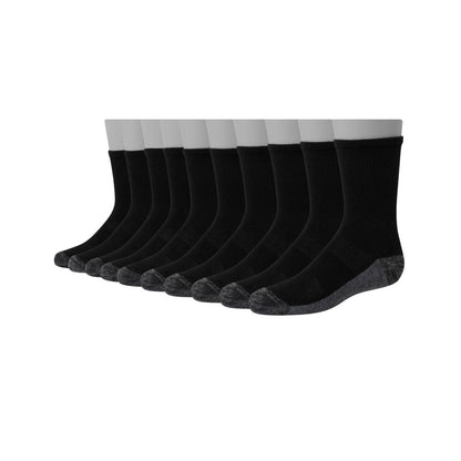Big Boys Ultimate Crew Socks, Pack of 10