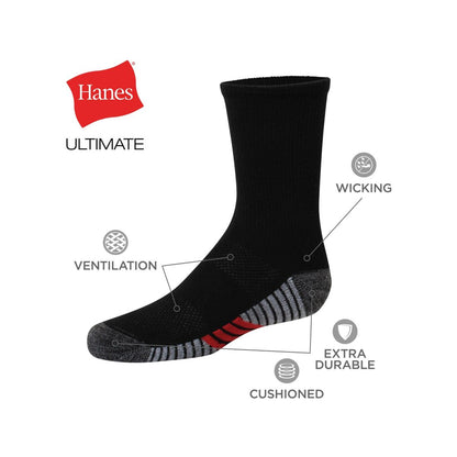 Big Boys Ultimate Crew Socks, Pack of 10