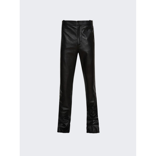 Belted Leather Super Skinny Pants
