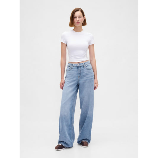 Women's Mid Rise Ultrasoft Baggy Jeans