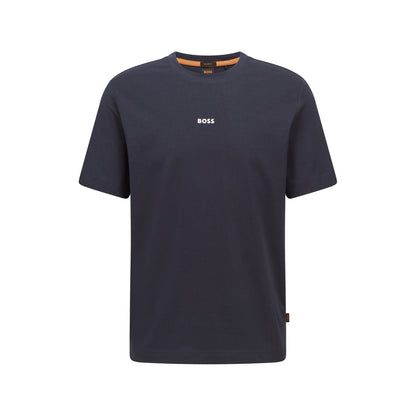 Relaxed-fit T-shirt in stretch cotton with logo print