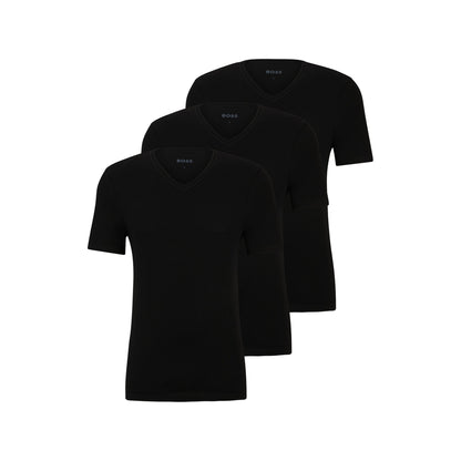 Three-pack of V-neck T-shirts in cotton jersey