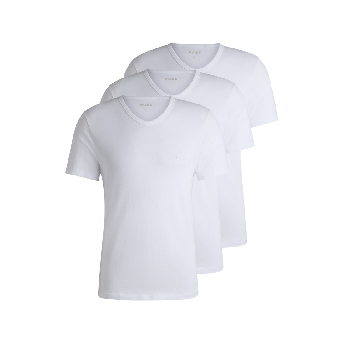Three-pack of V-neck T-shirts in cotton jersey