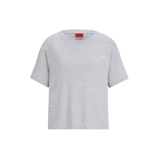 Relaxed-fit pajama T-shirt with printed logo