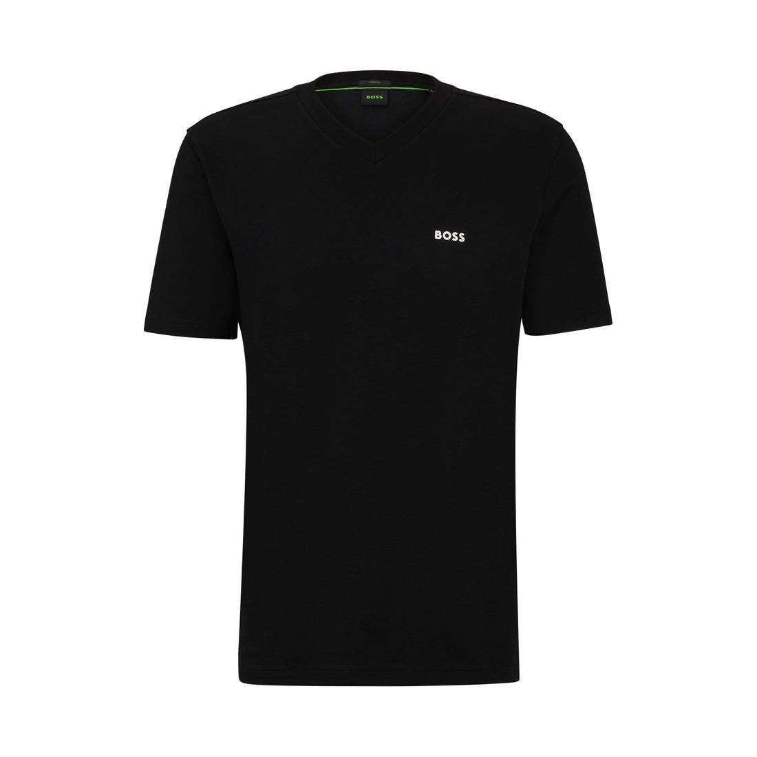 Stretch-cotton regular-fit T-shirt with contrast logo