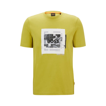 Cotton-jersey T-shirt with logo artwork