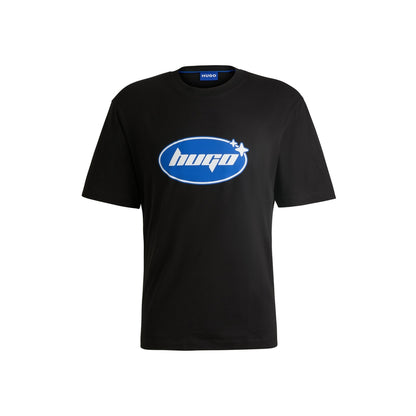 Regular-fit T-shirt in cotton jersey with seasonal logo