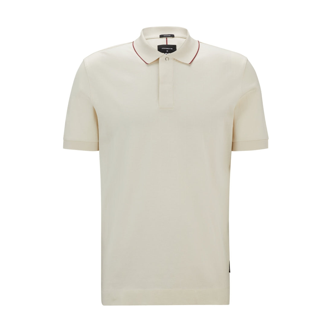 Porsche x BOSS striped cotton-jacquard polo shirt with tipped collar
