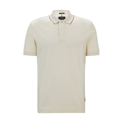 Porsche x BOSS striped cotton-jacquard polo shirt with tipped collar