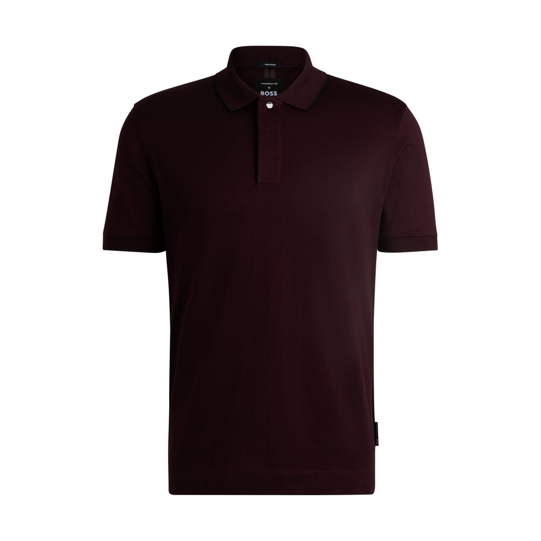 Porsche x BOSS striped cotton-jacquard polo shirt with tipped collar