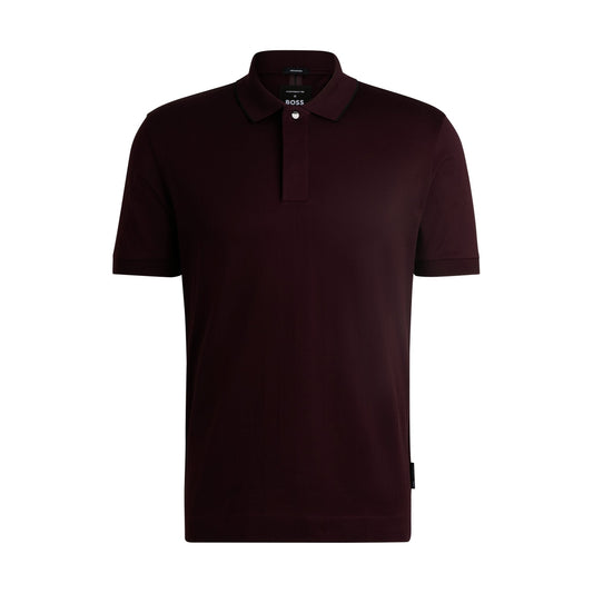 Porsche x BOSS striped cotton-jacquard polo shirt with tipped collar
